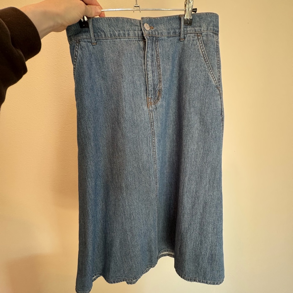 Madewell Denim Midi Skirt Size 29